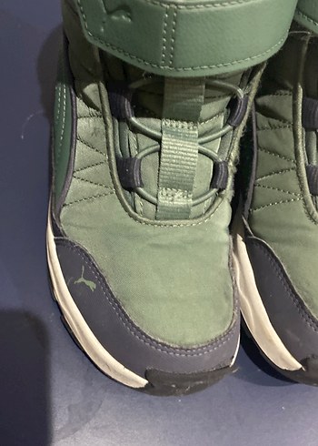 Erkek Çocuk Yeşil Street Wear Botları Velcro Puma bot - Görsel 2