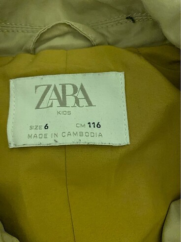 6 Yaş Beden Zara trenchkot