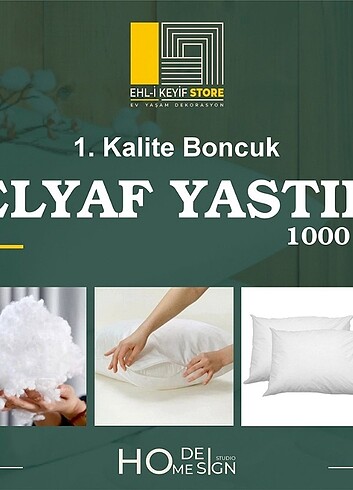 1 1. Kalite silikonlu boncuk elyaf yastık 