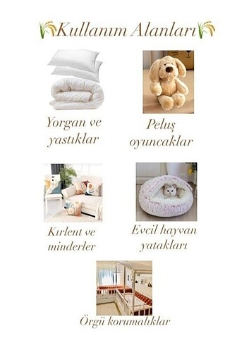 Beden 2 kg silikonlu boncuk elyaf