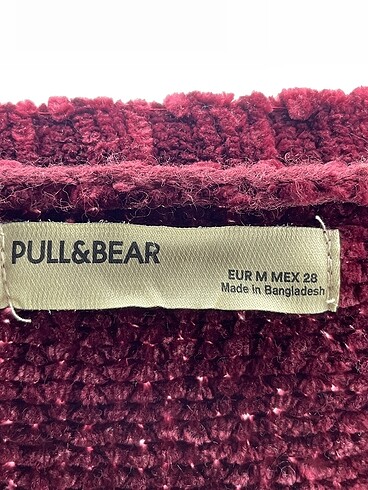 m Beden bordo Renk Pull and Bear Kazak / Triko %70 İndirimli.