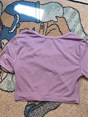 xs Beden mor Renk Lila spor crop