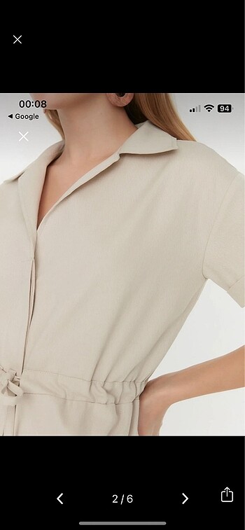 Diğer Bej gabardin mini tulum