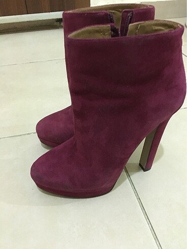 36 Beden pembe Renk Ninewest fujya süet bot