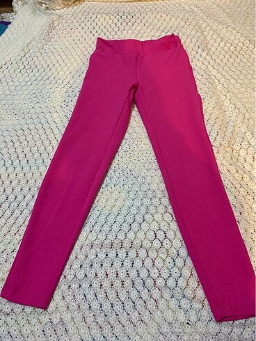 Pembe tayt pantalon