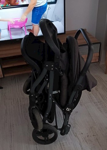 Siyah Bebek Arabası Katlanabilir Model - Görsel 8