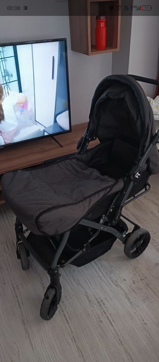 Siyah Bebek Arabası Katlanabilir Model - Görsel 2