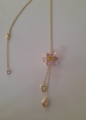 Renkli Çiçek Detaylı Midi Kadın Kolye - Görsel 8