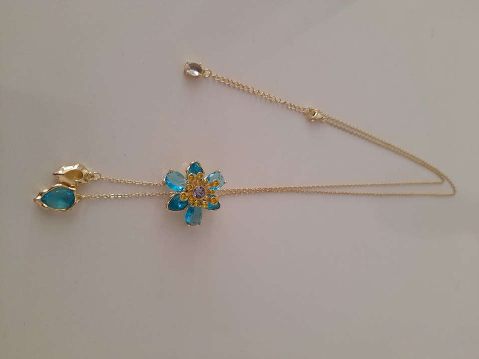 Renkli Çiçek Detaylı Midi Kadın Kolye - Görsel 5