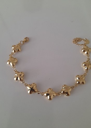 Zincir Detaylı Parlak Altın Kadın Bileklikler - Görsel 11