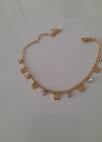 Zincir Detaylı Parlak Altın Kadın Bileklikler - Görsel 7