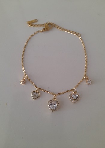 Zincir Detaylı Parlak Altın Kadın Bileklikler - Görsel 6