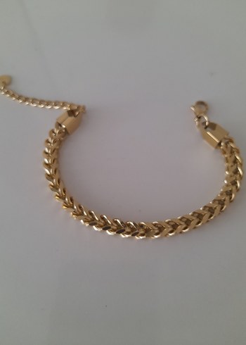 Zincir Detaylı Parlak Altın Kadın Bileklikler - Görsel 9