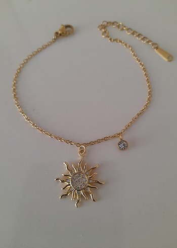 Zincir Detaylı Parlak Altın Kadın Bileklikler - Görsel 5