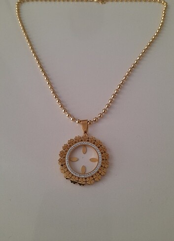 Çelik ceyrek ve yarım uyumlu kolyeler  - Görsel 6