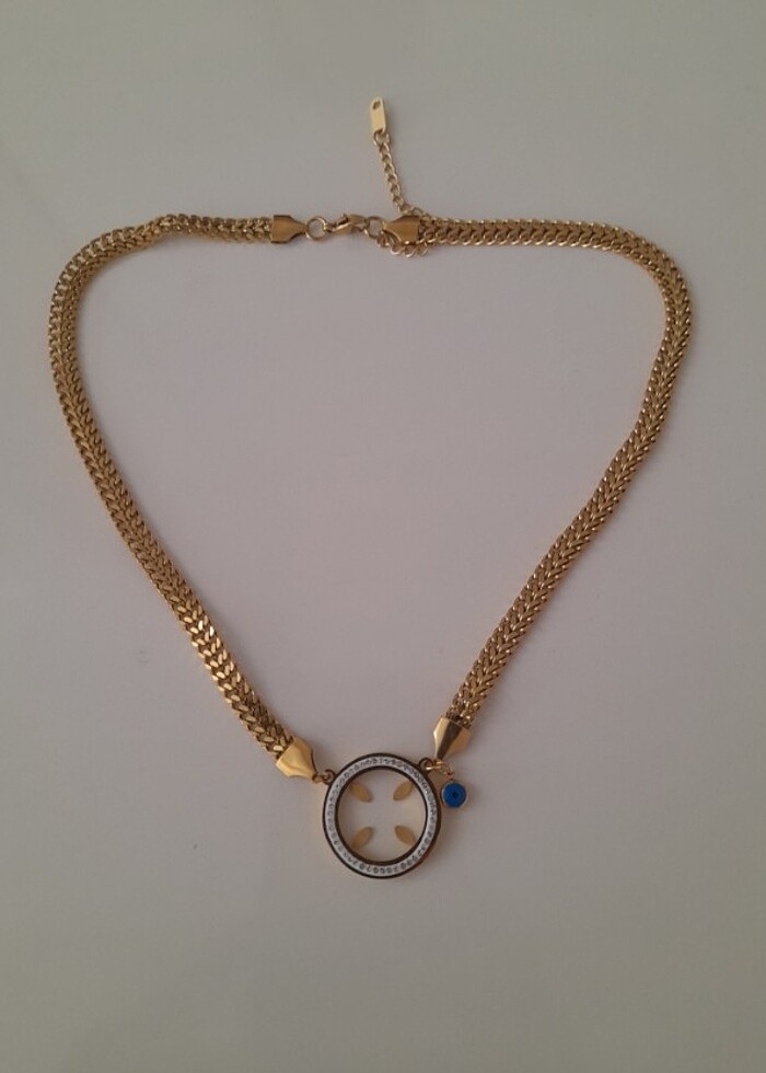 Çelik ceyrek ve yarım uyumlu kolyeler  - Görsel 4