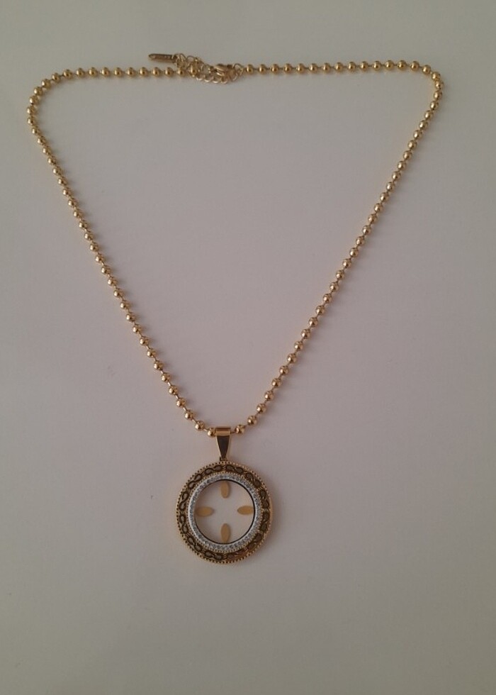 Çelik ceyrek ve yarım uyumlu kolyeler  - Görsel 5