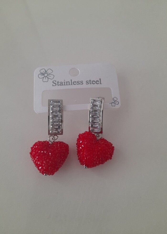 Çelik renkli küpe  - Görsel 2