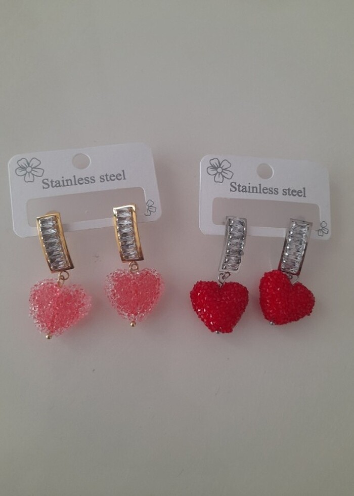 Çelik renkli küpe  - Görsel 3