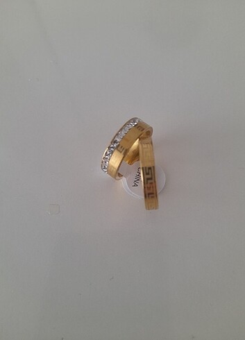 Çelik taşlı alyans yüzuk - Görsel 2