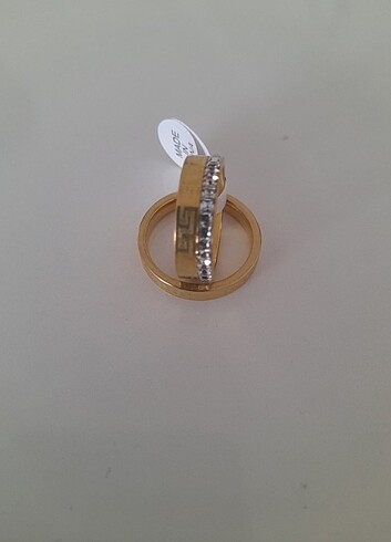 Çelik taşlı alyans yüzuk - Görsel 4