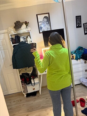 m Beden sarı Renk Polar spor üstü