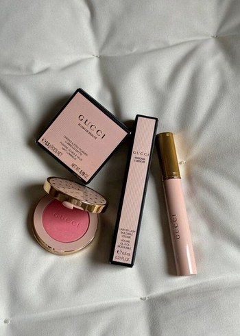 Gucci Pembe Allık ve Maskara Seti