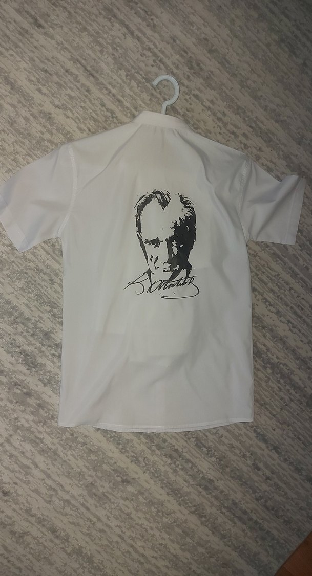 Kısa Kollu Atatürk Baskılı Gömlek 29 Ekim-23 Nisan Gösterisi ne - Görsel 4