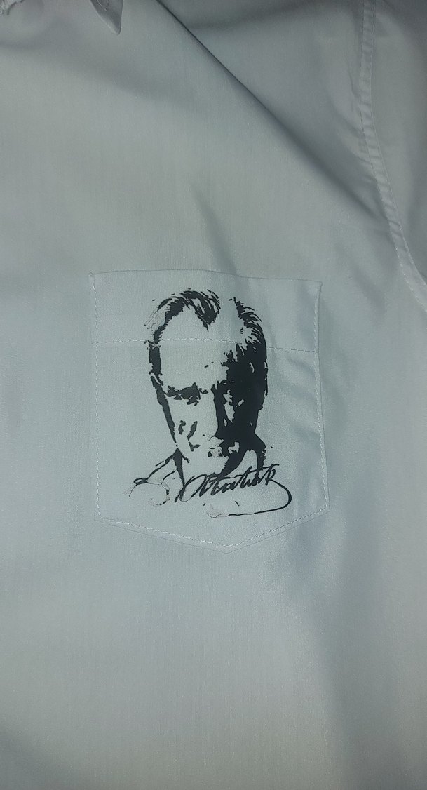 Kısa Kollu Atatürk Baskılı Gömlek 29 Ekim-23 Nisan Gösterisi ne - Görsel 3
