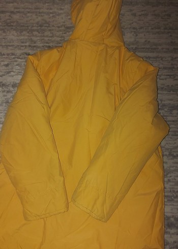 Sarı Kapüşonlu Fermuarlı  Kız - Erkek Çocuk Mont - Görsel 5