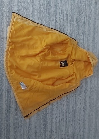 Sarı Kapüşonlu Fermuarlı  Kız - Erkek Çocuk Mont - Görsel 2