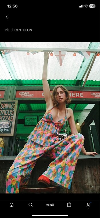 Zara Desenli Pantolon