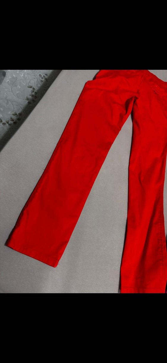 Kırmızı cocuk Kumaş Pantolon - Görsel 4