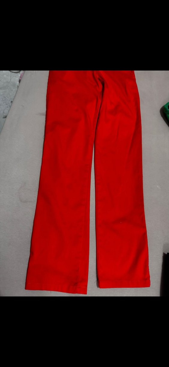 Kırmızı cocuk Kumaş Pantolon - Görsel 3