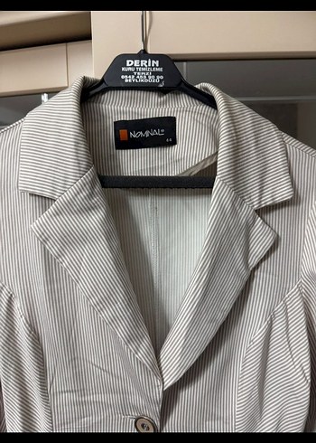 Bej Düğmeli Kadın Blazer Ceket - Görsel 4