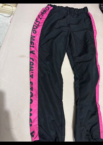 Kadın Pembe Siyah Fermuarlı Eşofman Takımı - Görsel 7