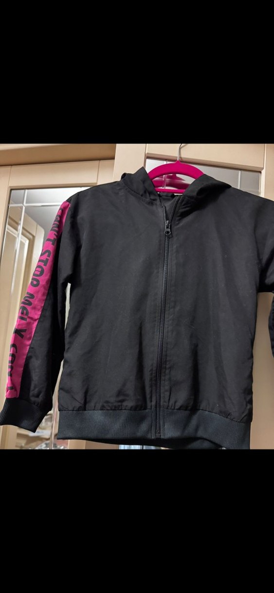 Kadın Pembe Siyah Fermuarlı Eşofman Takımı - Görsel 3