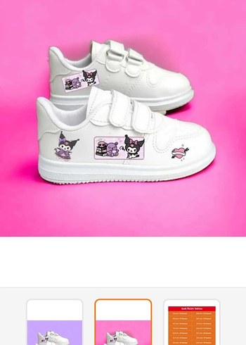 Beyaz Kız Çocuk Spor Ayakkabı Velcro - Görsel 3