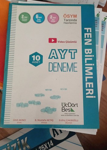 Fen Bilimleri AYT Deneme Kitabı Video Çözümlü