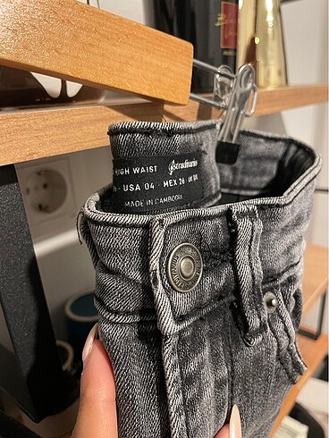 36 Beden gri Renk Super Hight Waist Antrasit Pant