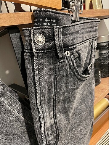 Stradivarius Super Hight Waist Antrasit Pant