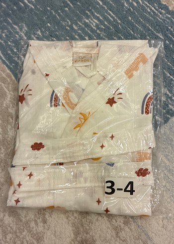 3-4 yaş kız/erkek Çocuk Bornozu - Görsel 3