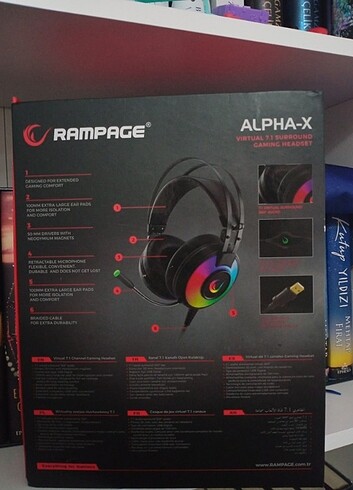  Beden Rampage Alpha-x rgb ışıklı oyuncu kulaklığı 