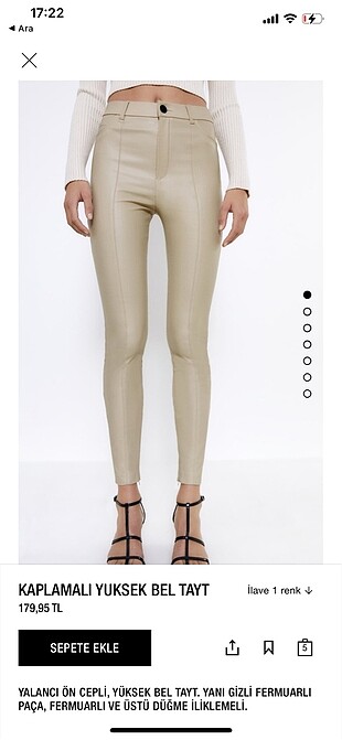Zara Deri Pantolon Zara Skinny %20 İndirimli - Gardrops