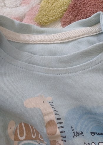 Diğer Mavi Baskılı Kız Çocuk Uzun Kollu Sweatshirt