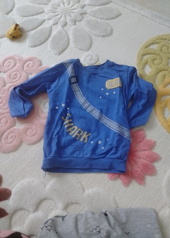 Diğer Mavi Uzun Kollu Erkek Bebek Takımı