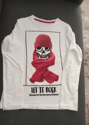 Boyner Beyaz Erkek Çocuk Rock Punk Uzun Kollu Sweatshirt