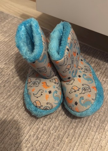 Mavi Peluş Erkek Çocuk Ev Terliği