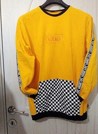 vans damalı sweatshirt