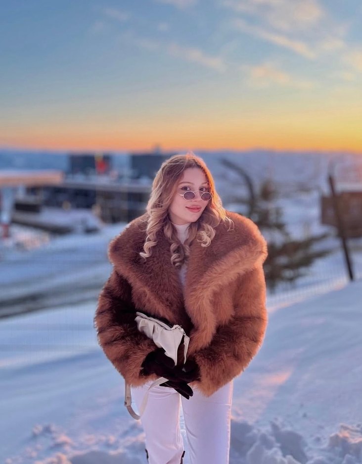 Acı Kahverengi yakalı cepli kürk - Görsel 3